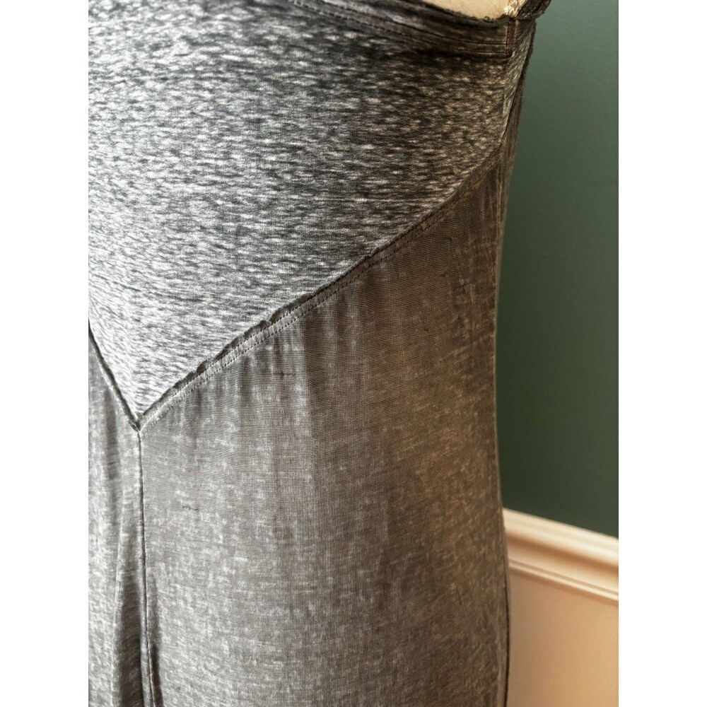 Athleta Sunrise Sheer Burnout Midi Dress Gray Racerback High Low Size S - Picture 7 of 7